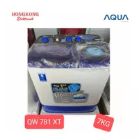 MESIN CUCI AQUA JAPAN QW781XT 7KG 2 TABUNG 781XT 7 KG 781 HIJAB SERIES