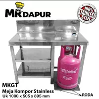 MEJA KOMPOR GAS STAINLESS STEEL MR DAPUR MKGT KIRIM PALEMBANG