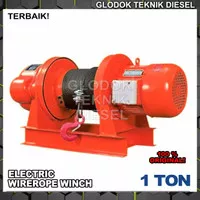 Electric Wire Rope Winch Hoist 1 Ton x 100 Meter 3 phase Wirerope ORI