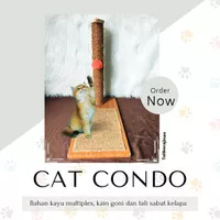 Garukan Kucing Dewasa Cat Scratcher Pad Condo Tiang Bola Mainan Kucing