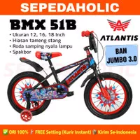 Sepeda Anak Laki BMX ATLANTIS 51B Ukuran 12 16 18 Usia 2-8 Ban Jumbo