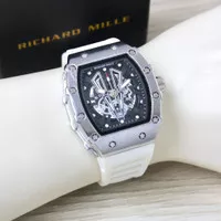 Jam Tangan Pria RM Richard-Mile's Tali Rubber Warna Pilihan- A1 Putih 