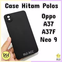 Case Hitam Oppo A37F / Neo 9 / A37 Black Matte Softcase Lentur Silikon