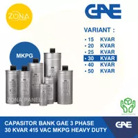 KAPASITOR CAPASITOR BANK GAE MKPG 3 PHASE 30 KVAR 30KVAR 415V