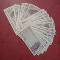 Uang kertas lama Indonesia 5 Sen Sukarelawan uang kuno koleksi TP2kn