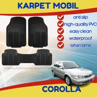 Karpet Mobil Sedan Corolla Alas Lantai Dasar Karet PVC Simple Anti Air
