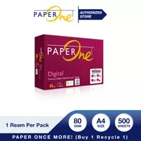 PaperOne Kertas A4 80gr Digital Carbon Neutral 1 Rim (500 lembar) HVS	