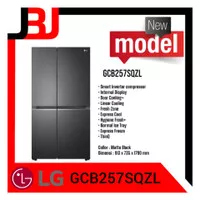 Kulkas LG Side by side GCB257SQZL LG Smart Inverter GCB257 257SQZL LG