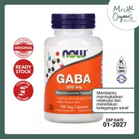 vitamin asam amino non protein GABA 500 mg 100 vcaps NOW