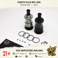 PURITY PLUS MTL RTA 2ML 22mm SS Black Authentic 100% By Ambition Mod