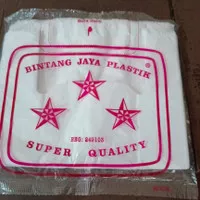 Kantong Plastik Ukuran 24 cm Bintang Tanggung Kresek Putih Susu