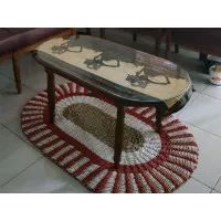 KARPET OVAL uk 60x120 / rug / rug anyaman / karpet anyaman