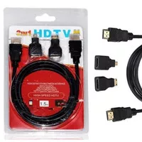 KABEL HDMI 3 IN 1 / KABEL HDMI 3IN1 (HDMI + MINI HDMI + MICRO HDMI)