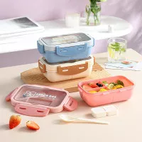 NEW!! SIMPLE LUNCHBOX 8812 GAYA JEPANG/ KOTAK MAKAN 800ml +TEMPAT SAUS