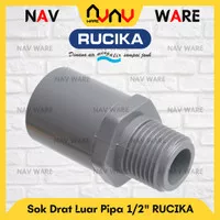 RUCIKA Sok Drat Luar Pipa PVC AW 1/2 Inch / Fitting SDL Paralon Air