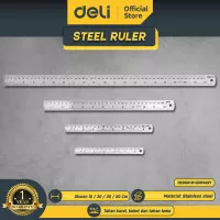 Deli Penggaris Besi 15 / 20 / 30 / 50 Cm Steel Ruler EDL80XXY
