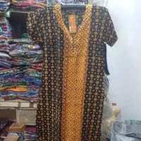 daster batik kencana ungu coklat marista