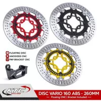 Disc Piringan Cakram KTC Racing Vario 160 ABS Ukuran 260mm + Breket