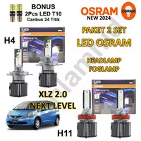 Paket 2 Set Lampu LED Jazz GD, GE8, Jazz RS OSRAM XLZ Headlamp Foglamp
