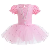 KB013 100-130 PINK ELSA KOSTUM BALET ANAK PEREMPUAN