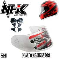 Kaca Visor NHK Terminator Flat Clear Original Plus Rachet