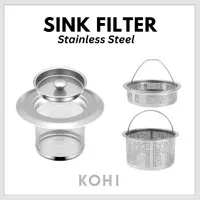 KOHI Saringan Wastafel Stainless Sink Filter Sampah Bak Cuci Piring