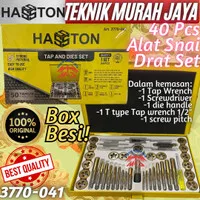 HASSTON 3770-041 Alat Snai Drat Set 40pcs Tap And Dies Snei Drat 40 Pc