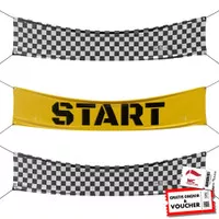 Bendera start finish balap mobil/motor kualitas premium murah