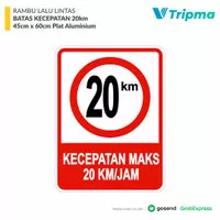 Rambu Batas Kecepatan Maks 20 km/Jam - Plat Alumunium