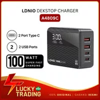 Desktop Charger LDNIO A4809C LED Display 4 Port USB Super Fast Charger