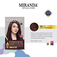 Miranda Hair Color Premium Cat Pewarna Rambut Miranda MC 17 Dark Brown