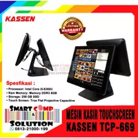 KASSEN TCP-669 WINDOWS MESIN KASIR TOUCHSCREEN + DUAL DISPLAY 15 8GB