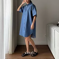 SAKAL Mini Denim Shirt Dress