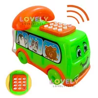 mainan telpon bus musik buss music telepon mainan anak mobile phone