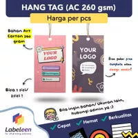 Cetak hang tag murah custom | Cetak hangtag baju | Label merk