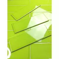 Venus Tiles Type Takko Apple Green Glossy UK 10x30 cm 