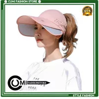 Topi Pantai Wanita Topi Baseball Topi Golf Wanita Korea Import Pink
