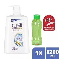 Clear Shampoo Complete Soft Care Anti Ketombe - 1200ml + Botol Minum