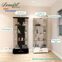 Lemari Hias Rak Hias Kaca Lemari Pajangan Display Kabinet Lh 6813