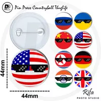 [PIN PRESS] COUNTRYBALL THUG LIFE Pin Button Bros THUG LIFE COUNTRYBAL