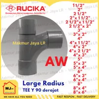 Large Radius Tee Y RUCIKA AW 1 1/2 1,5 2 2,5 3 4 5 6 8 inch T way 90?