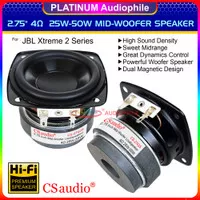 Speaker 2.75 inch Woofer Mid-Woofer 2.75" 4 ohm 25W 50W For JBL Xtreme