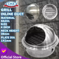 Grill Penutup Inline Duct Booster Fan Stainless Steel 201 Air Vent Cap