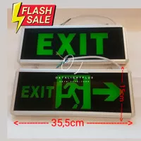 Lampu exit led emergency exit 2 sisi exit lamp