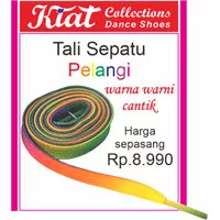 Tali Sepatu Pelangi Warna Warni Cantik Lucu Gemas 