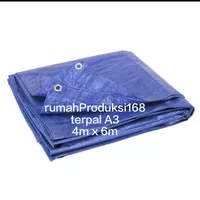 Terpal 4m x 6m A3 biru silver