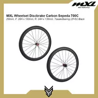 MXL Wheelset Sepeda Road Bike Carbon Discbrake 700c Set Velg Lengkap