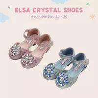 Elsa Crystal Shoes Pink - Sepatu Heels Anak candybutton