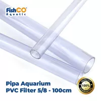 Pipa Aquarium Bening Transparan Filter PVC 5/8 100cm