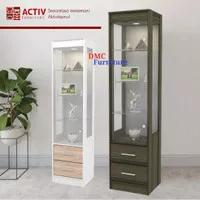 Rak Hias Kaca 1 Pintu Lemari Pajangan Display Cabinet JAZZ LH 400